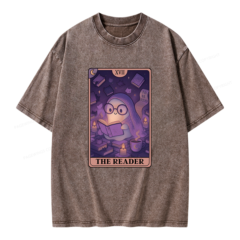 Pagewings The Reader Unisex Washed T-shirt