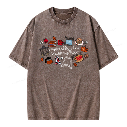 Pagewings Mentally In Stars Hollow Unisex Washed T-shirt