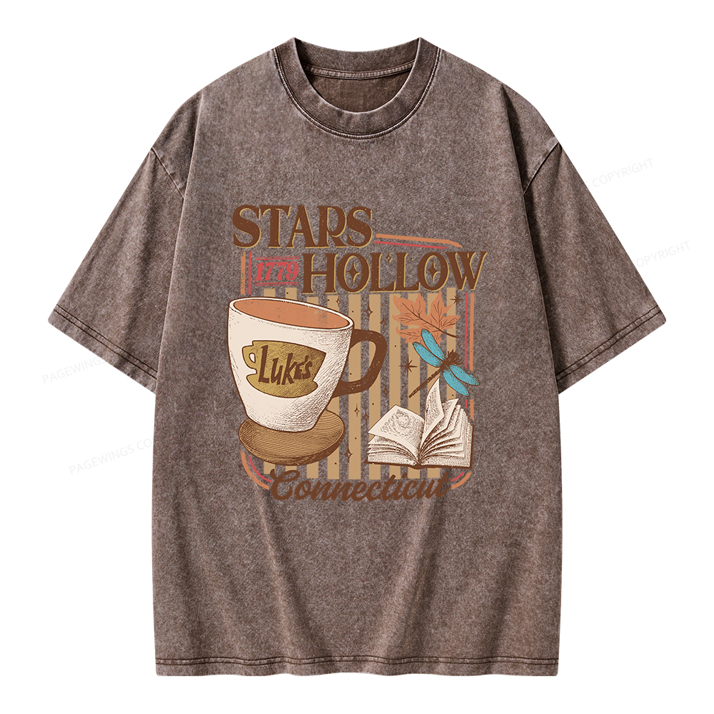 Pagewings Stars Hollow Unisex Washed T-shirt