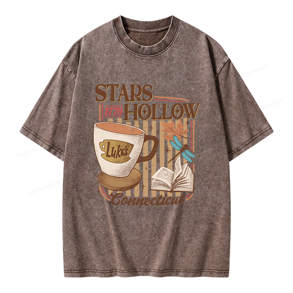 Pagewings Stars Hollow Unisex Washed T-shirt