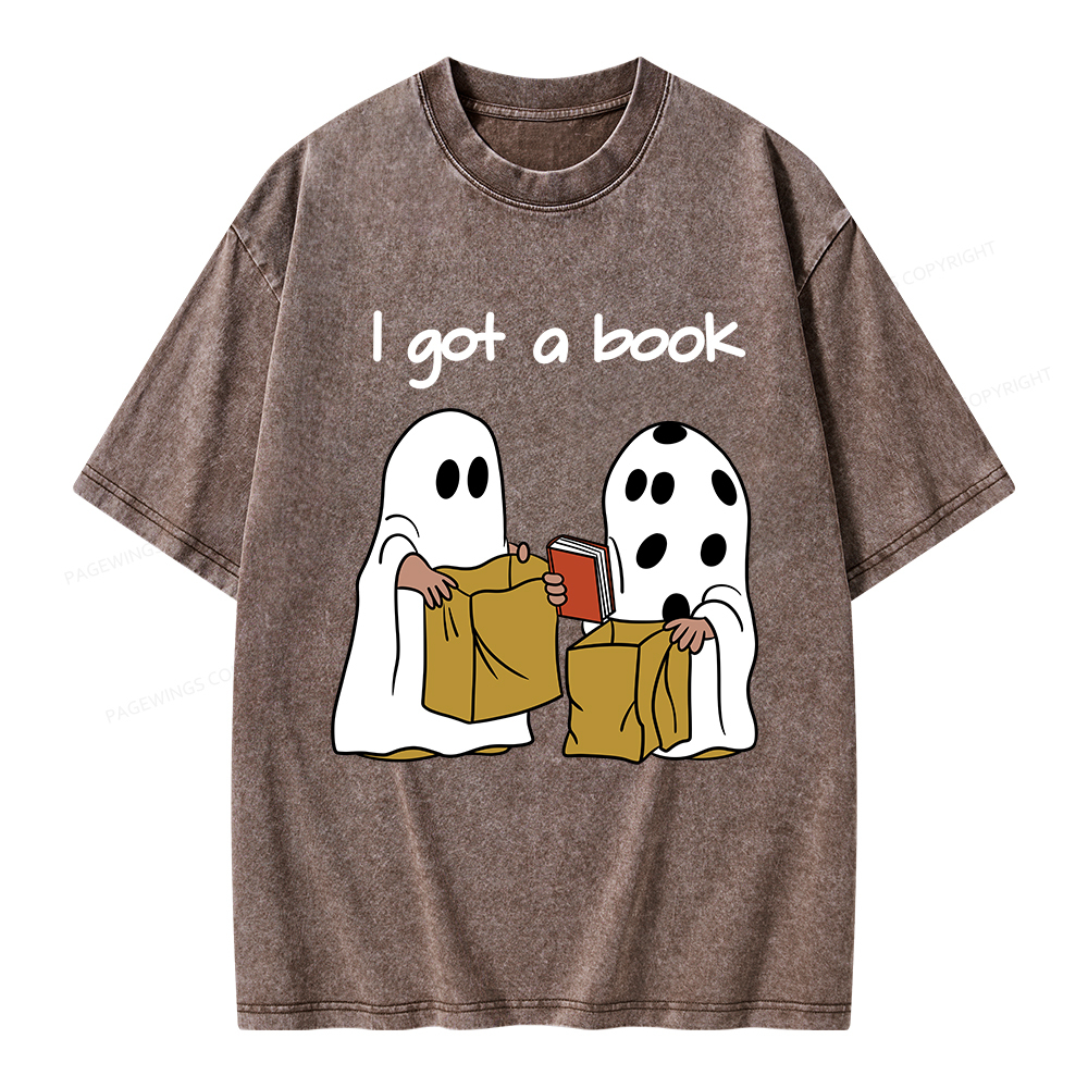Pagewings I Got A Book Unisex Washed T-shirt