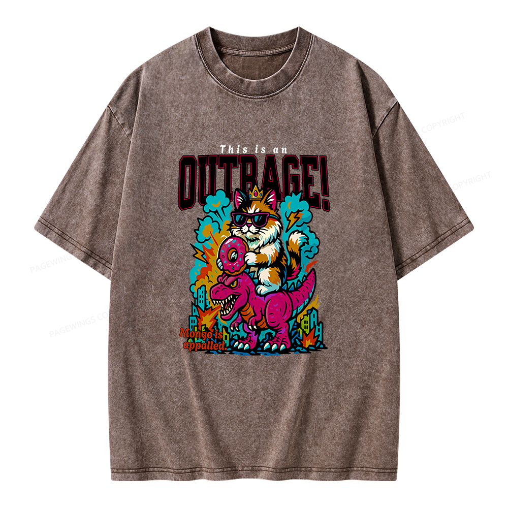 Pagewings This Is An Outrage Unisex Washed T-shirt