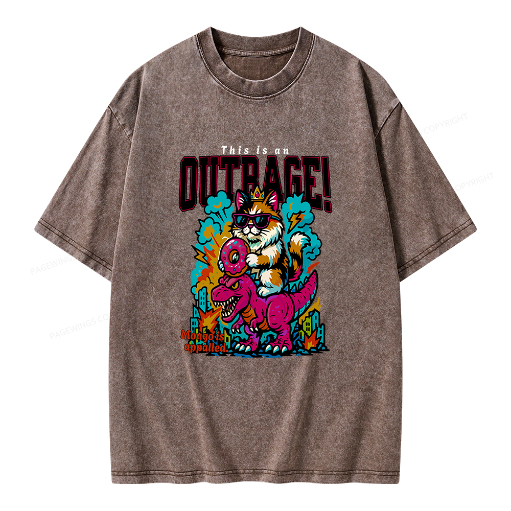 Pagewings This Is An Outrage Unisex Washed T-shirt