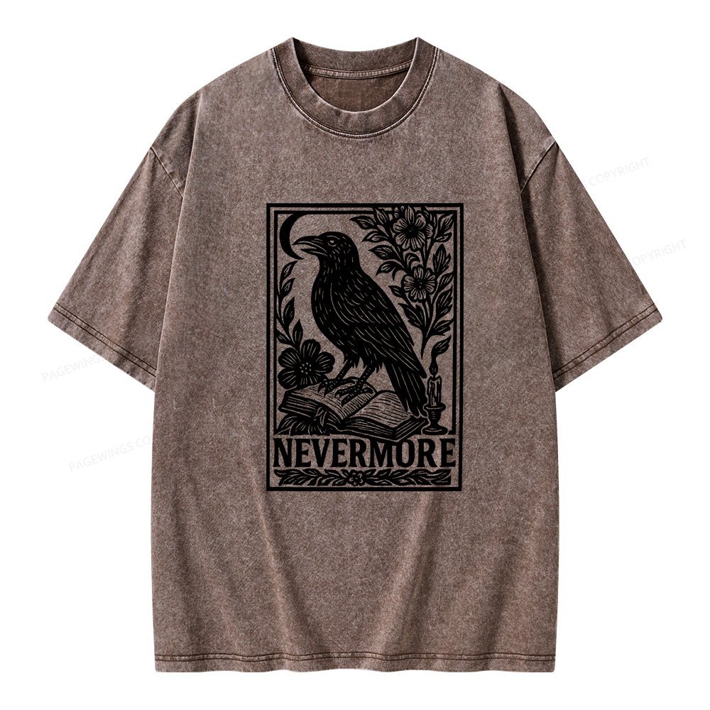 Pagewings Nevermore Unisex Washed T-shirt