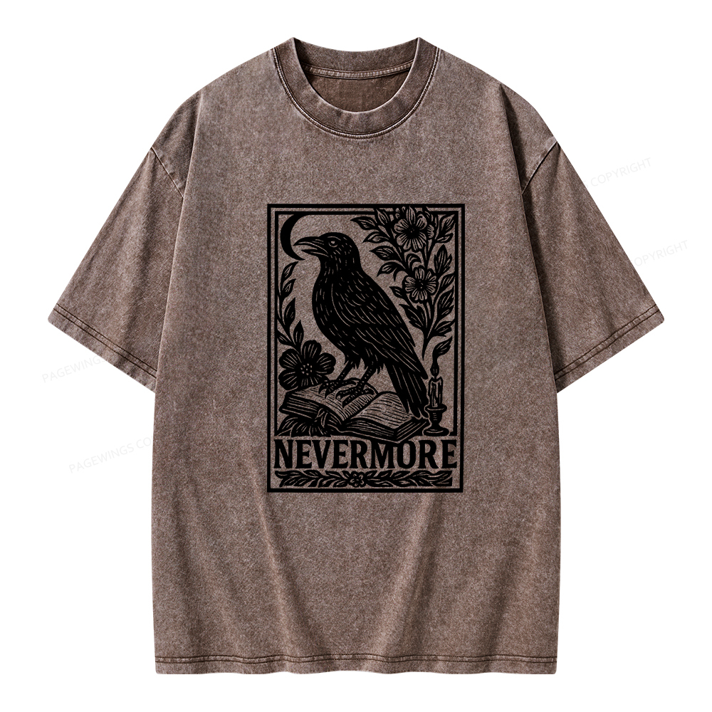Pagewings Nevermore Unisex Washed T-shirt
