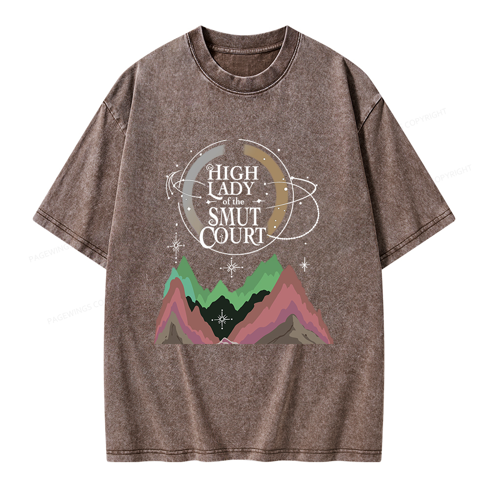 Pagewings High Lady of the Smut Court Unisex Washed T-shirt