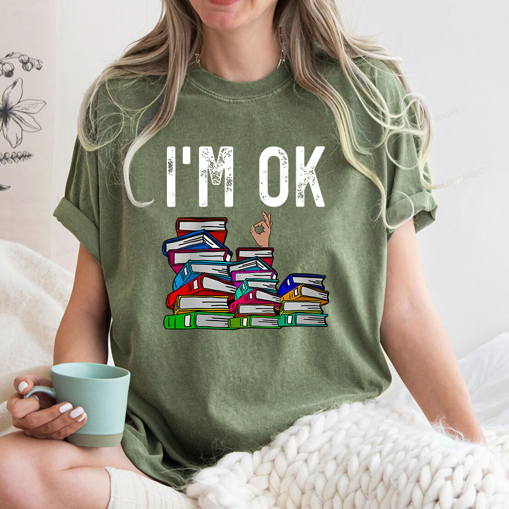 Pagewings Librarian Book Reader Funny Book Lover T Shirts Unisex Washed T-shirt