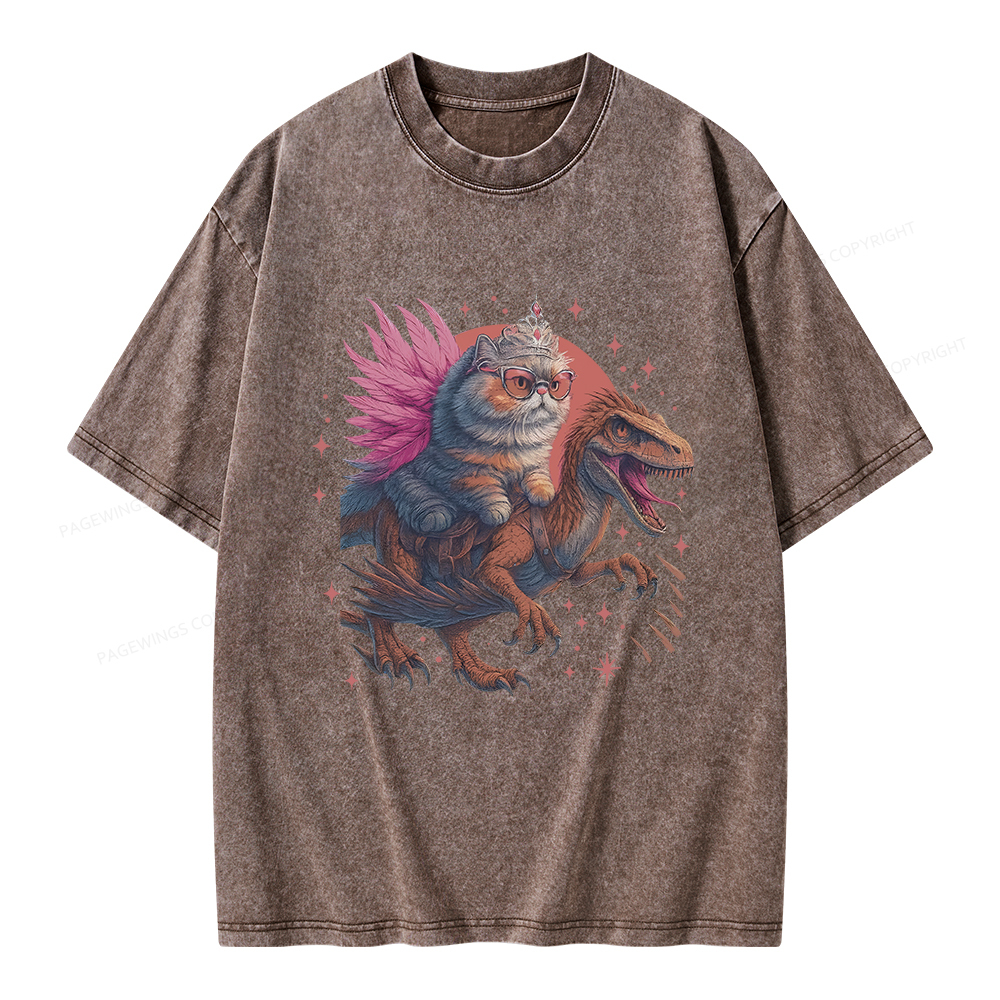 Pagewings Vintage Book Lover Princess Unisex Washed T-shirt