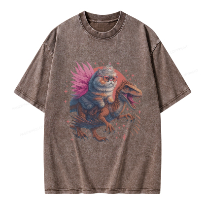 Pagewings Vintage Book Lover Princess Unisex Washed T-shirt