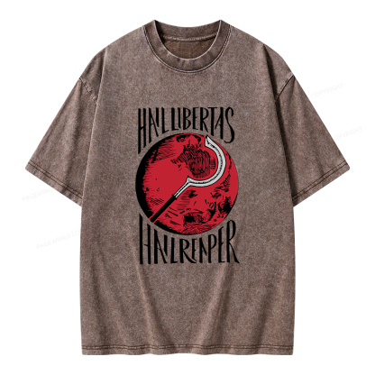 Pagewings Hail Libertas Hail Reaper Unisex Washed T-shirt