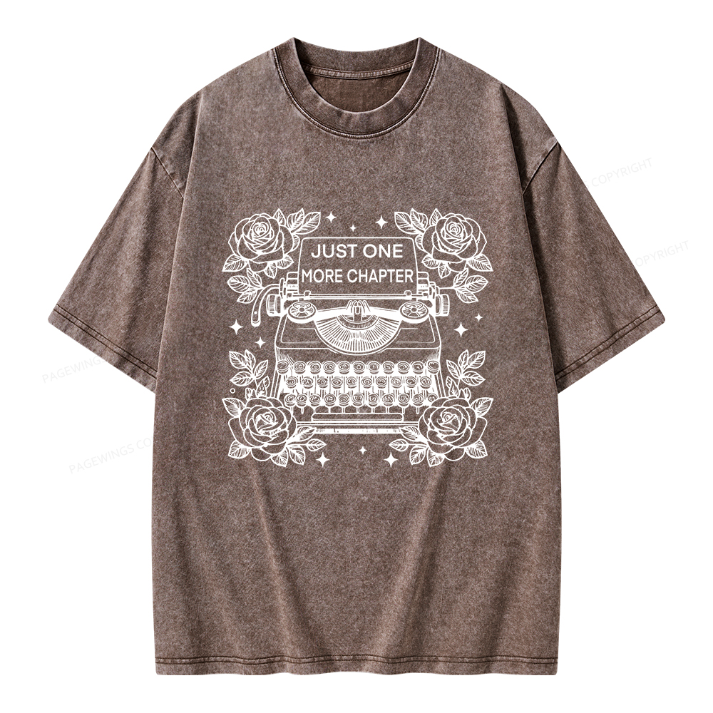 Pagewings Just One More Chapter Unisex Washed T-shirt
