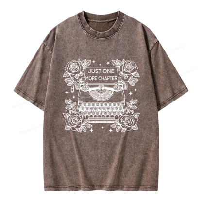 Pagewings Just One More Chapter Unisex Washed T-shirt