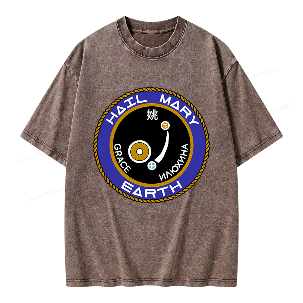 Pagewings Mission Patch Unisex Washed T-shirt