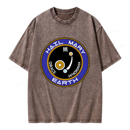 Pagewings Mission Patch Unisex Washed T-shirt