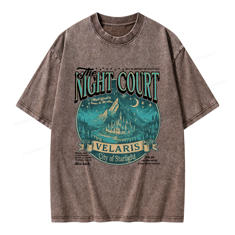 Pagewings The Night Court Unisex Washed T-shirt