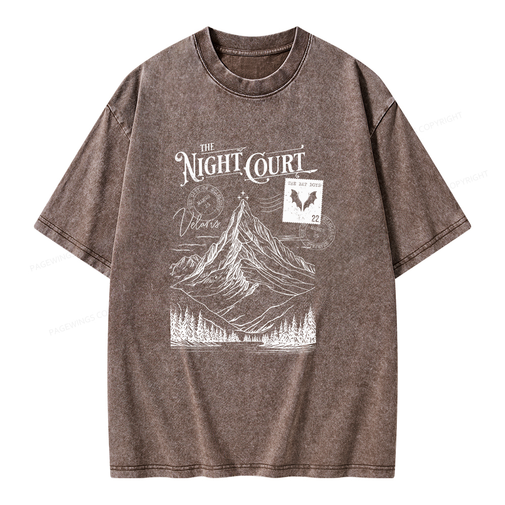 Pagewings The Night Court Unisex Washed T-shirt