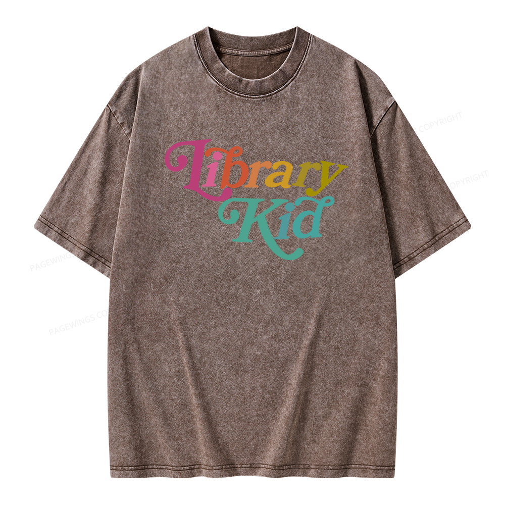 Pagewings Library Shirt Librarian Shirt Unisex Washed T-shirt