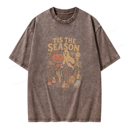Pagewings Tis The Season Unisex Washed T-shirt