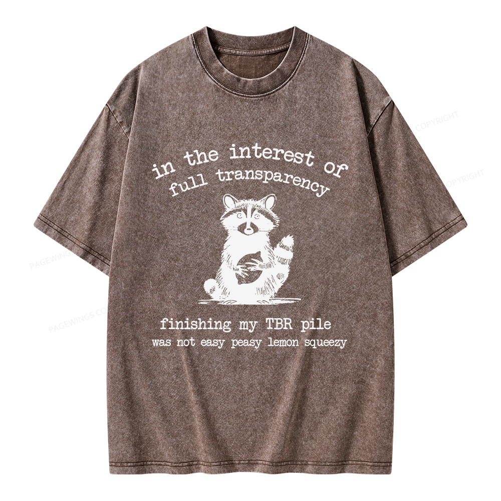 Pagewings Finishing My TBR Pile Was Not Easy Unisex Washed T-shirt