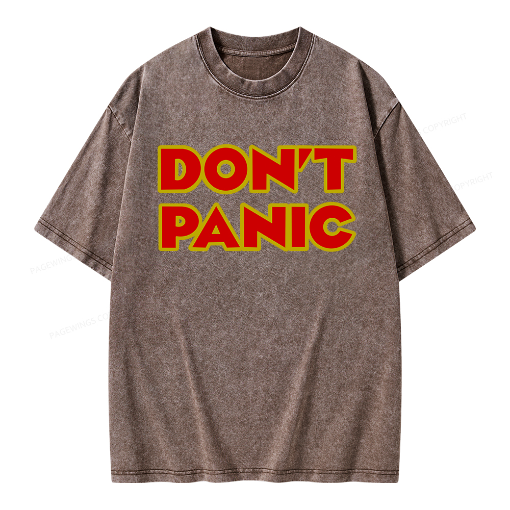 Pagewings Don't Panic  Unisex Washed T-shirt