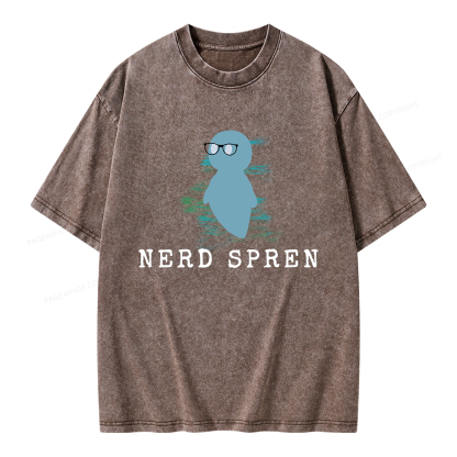 Pagewings Nerd Spren Unisex Washed T-shirt