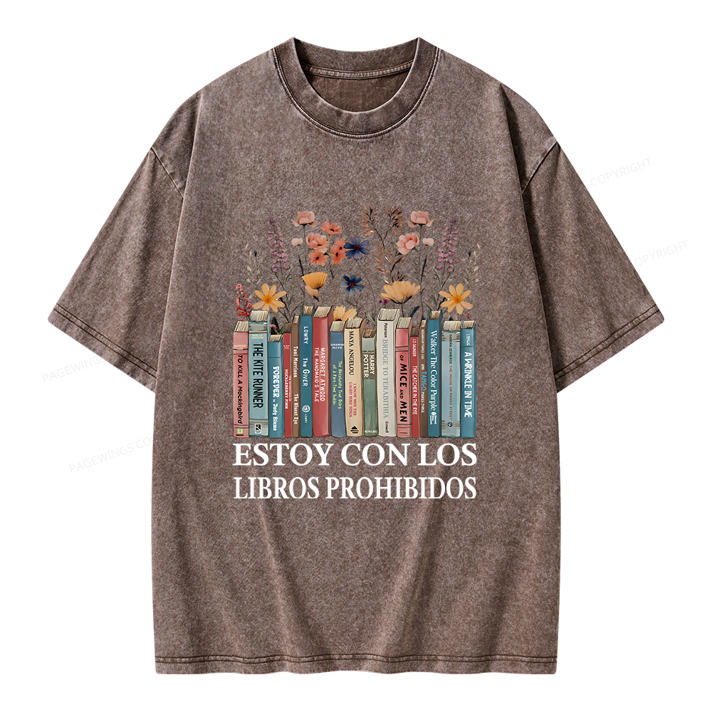 Pagewings I'm With The Banned Unisex Washed T-shirt