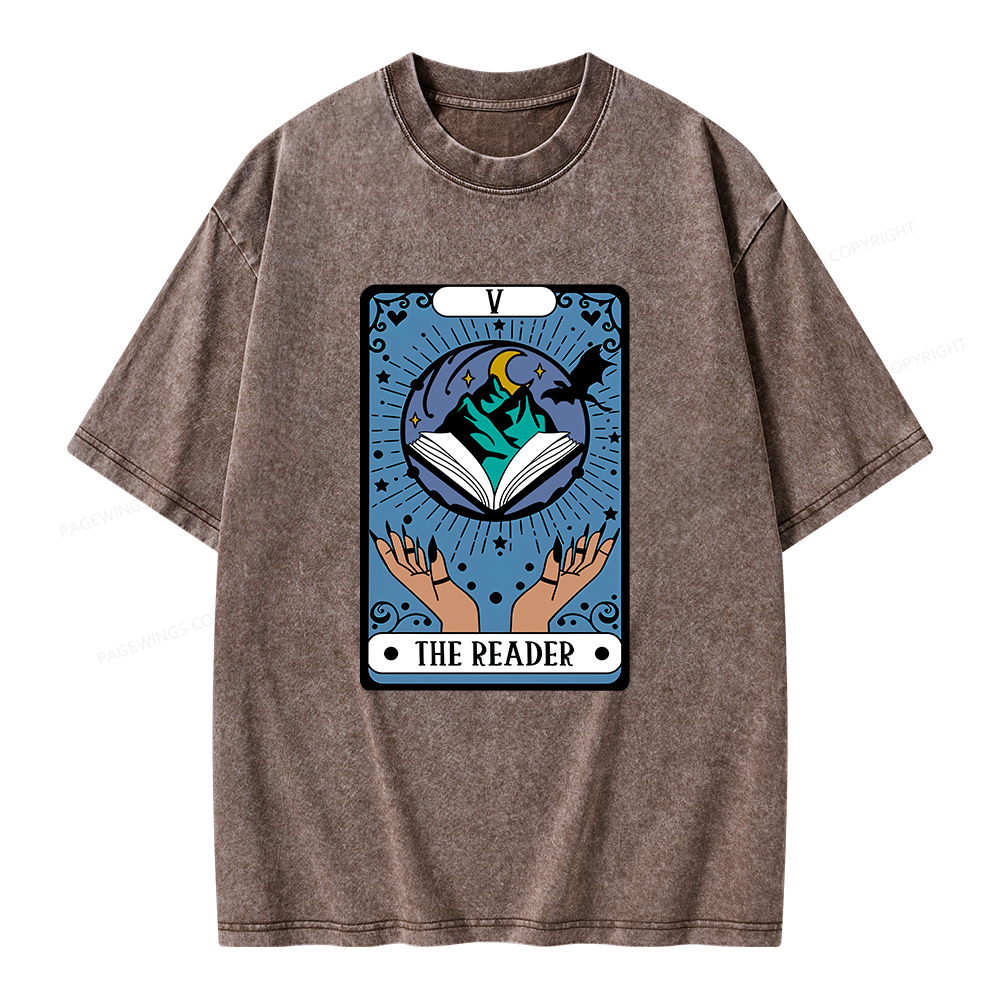Pagewings The Reader Unisex Washed T-shirt