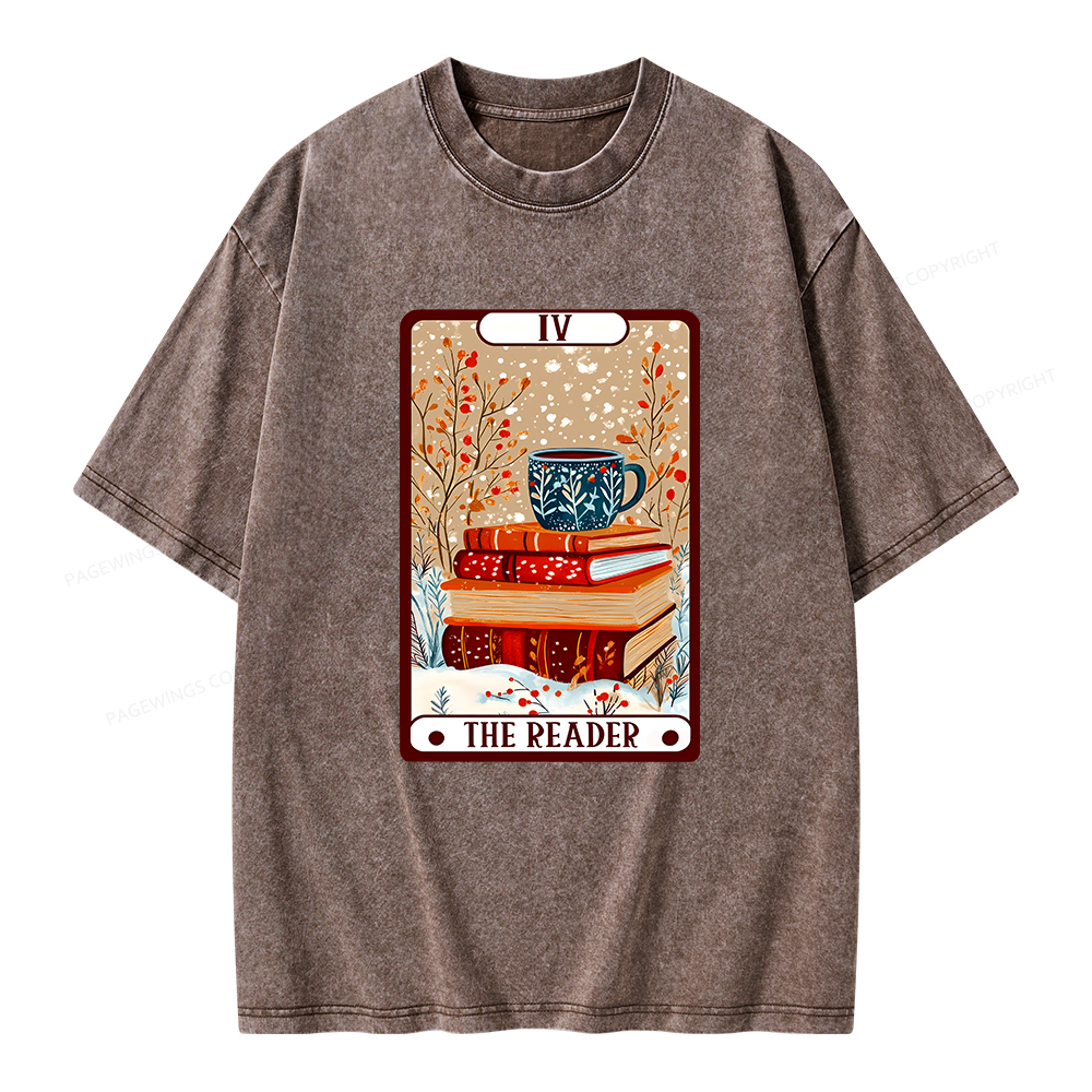 Pagewings The Reader  Unisex Washed T-shirt
