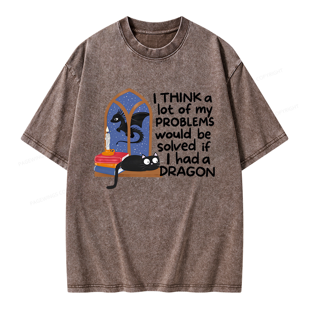 Pagewings If I Had A BookDragon Unisex Washed T-shirt