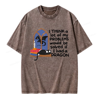 Pagewings If I Had A BookDragon Unisex Washed T-shirt