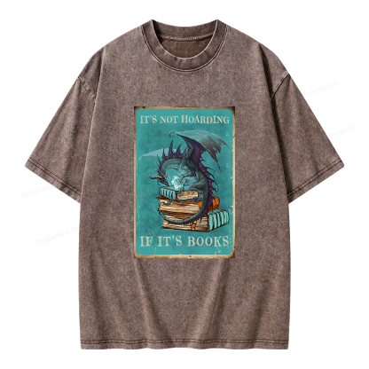 Pagewings It's Not Hoarding If It's Books Unisex Washed T-shirt