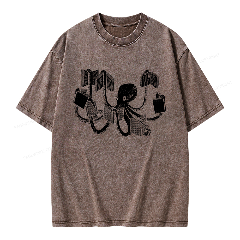 Pagewings Armed With Knowledge Unisex Washed T-shirt