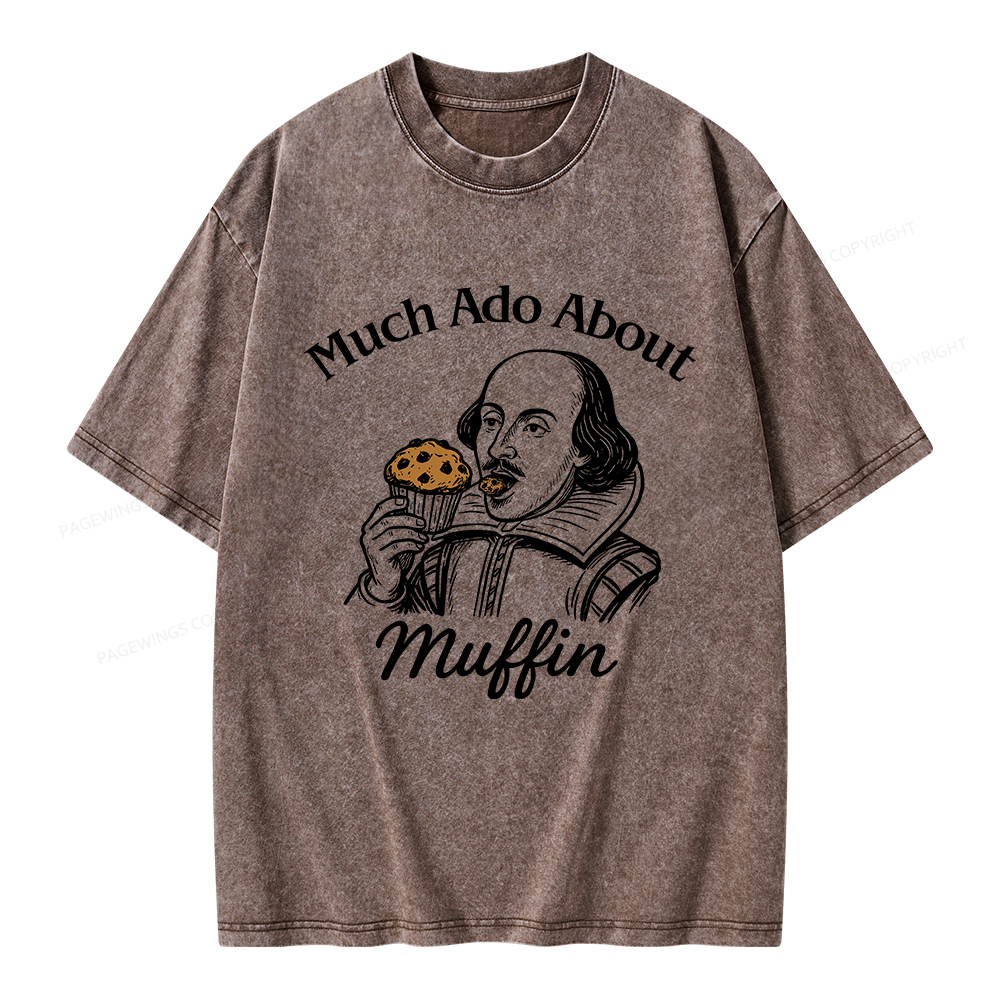 Pagewings Much Ado About Muffin Unisex Washed T-shirt
