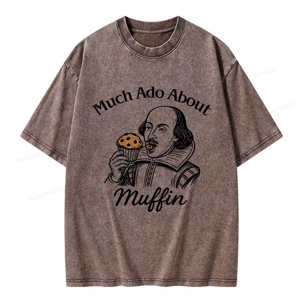 Pagewings Much Ado About Muffin Unisex Washed T-shirt