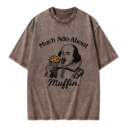 Pagewings Much Ado About Muffin Unisex Washed T-shirt