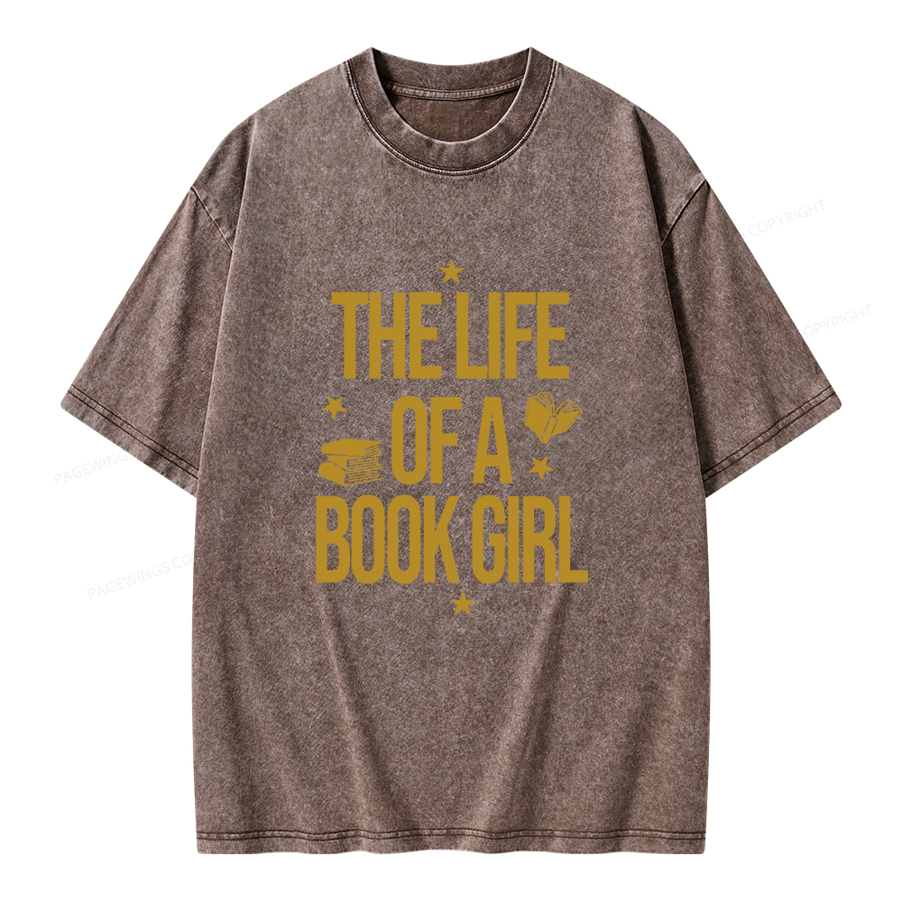 Pagewings The Life of a Book Girl Unisex Washed T-shirt