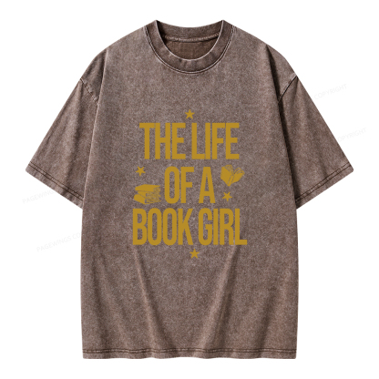 Pagewings The Life of a Book Girl Unisex Washed T-shirt