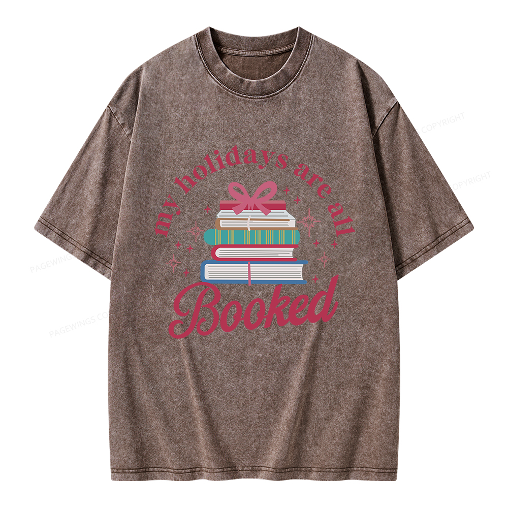 Pagewings My Holidays Are Booked Unisex Washed T-shirt