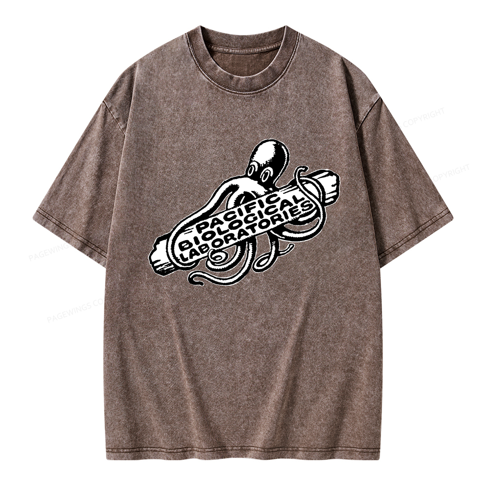 Pagewings Pacific Biological Laboratories Unisex Washed T-shirt