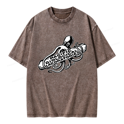 Pagewings Pacific Biological Laboratories Unisex Washed T-shirt