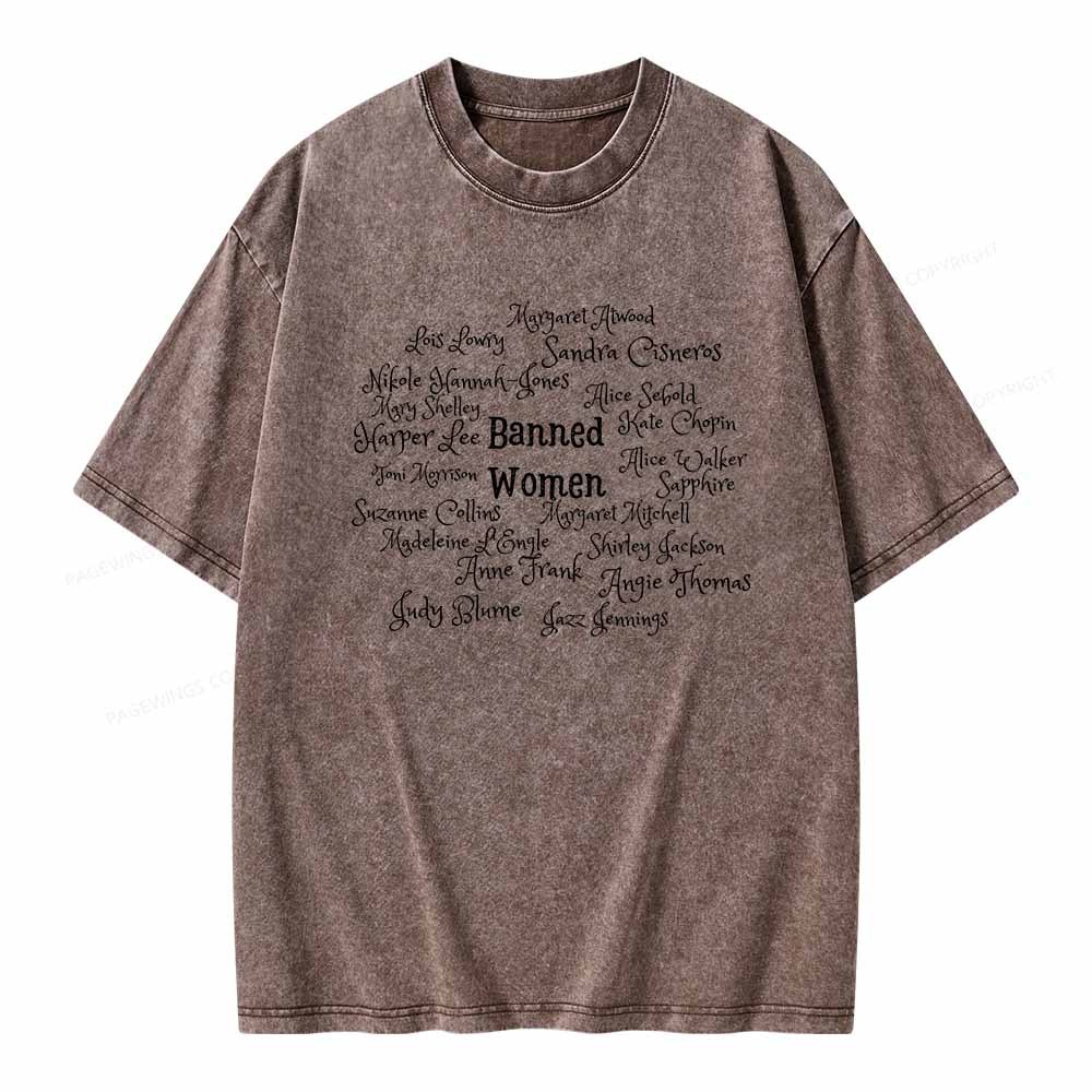 Pagewings Banned books Unisex Washed T-shirt