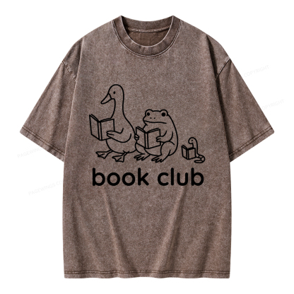 Pagewings Silly Goose Book Club Unisex Washed T-shirt