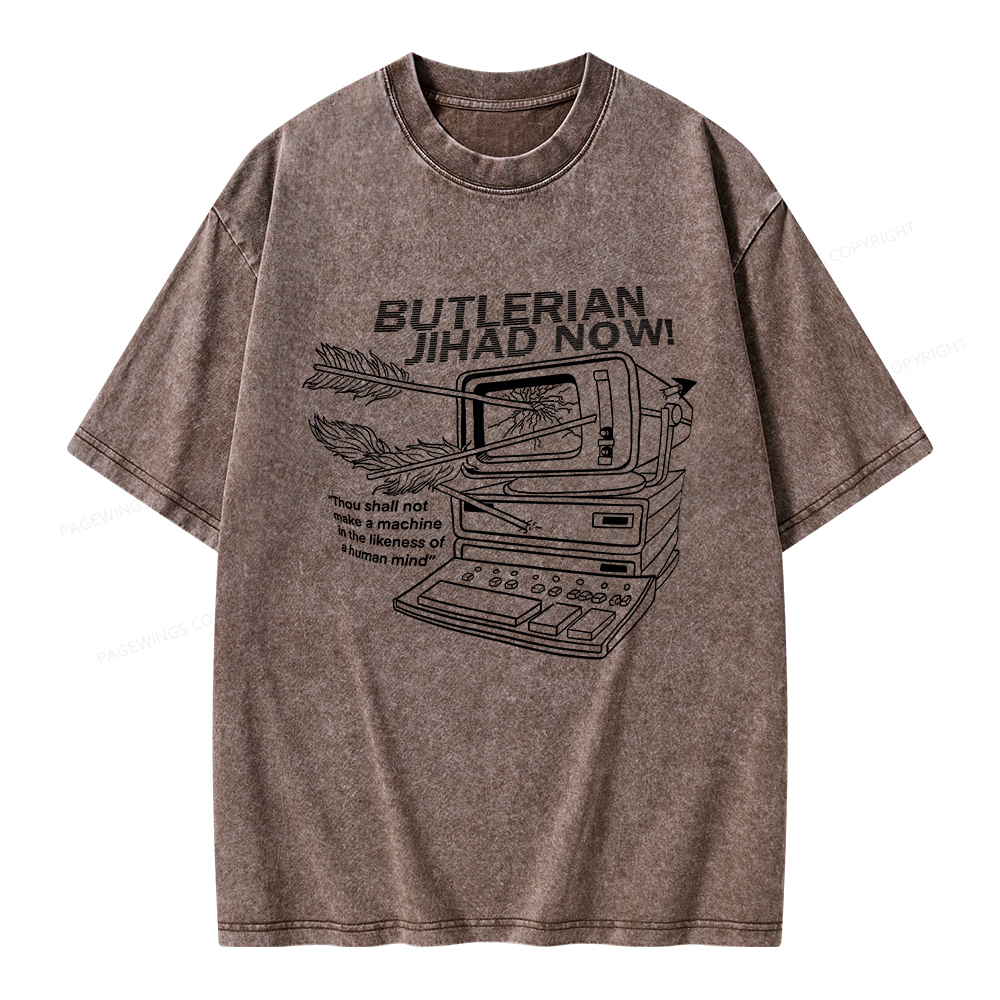 Pagewings Butlerian Jihad Now Unisex Washed T-shirt