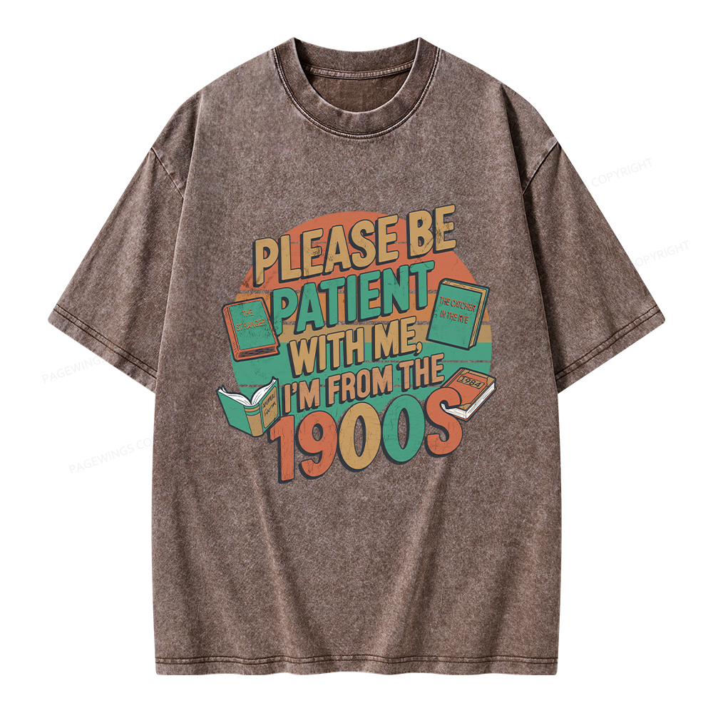 Pagewings Please Be Patient With Me Unisex Washed T-shirt
