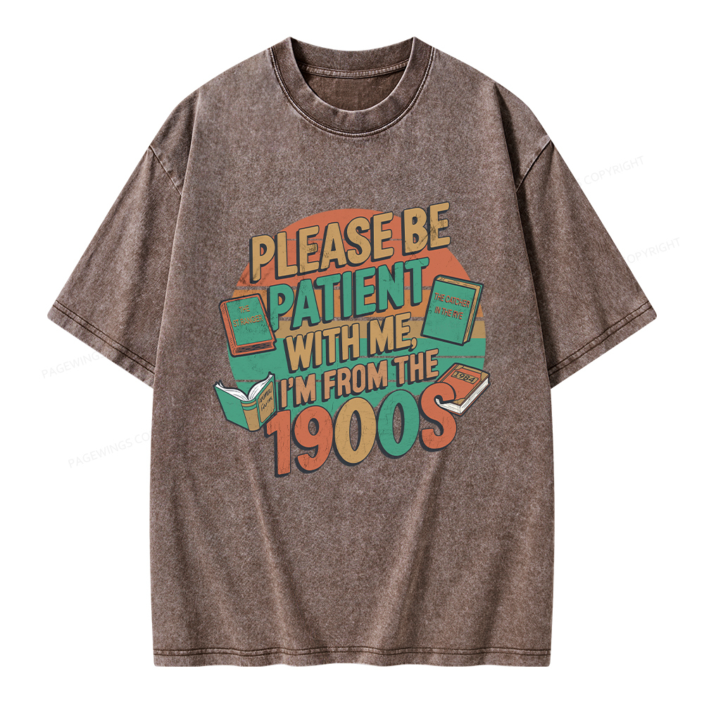 Pagewings Please Be Patient With Me Unisex Washed T-shirt