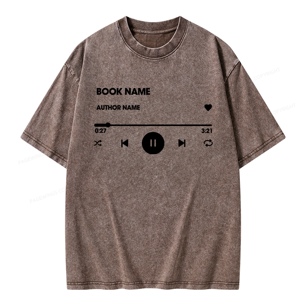 Pagewings Personalized Book Name Unisex Washed T-shirt