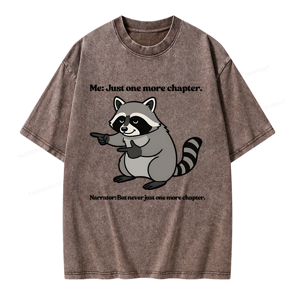 Pagewings Just One More Chapter Unisex Washed T-shirt