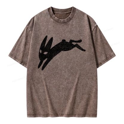 Pagewings Death Bunny Unisex Washed T-shirt