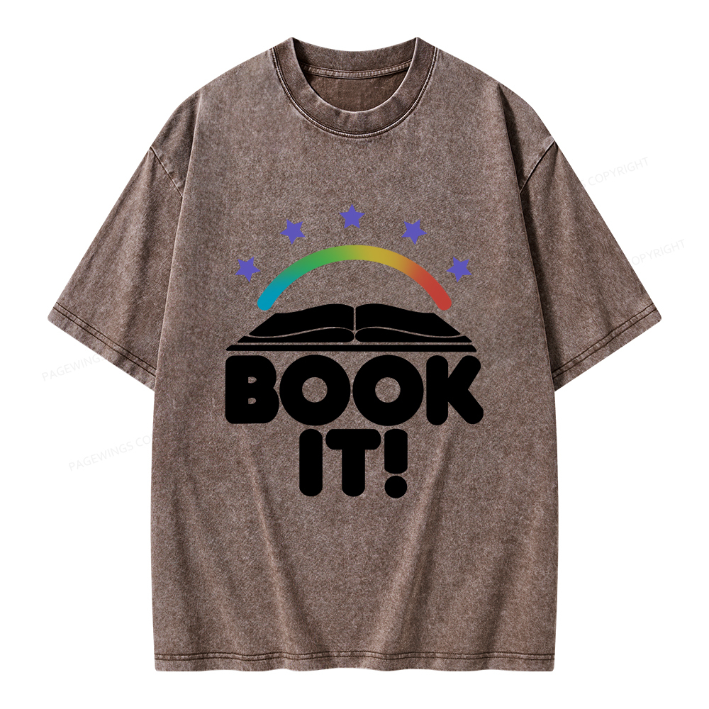 Pagewings Book It Unisex Washed T-shirt