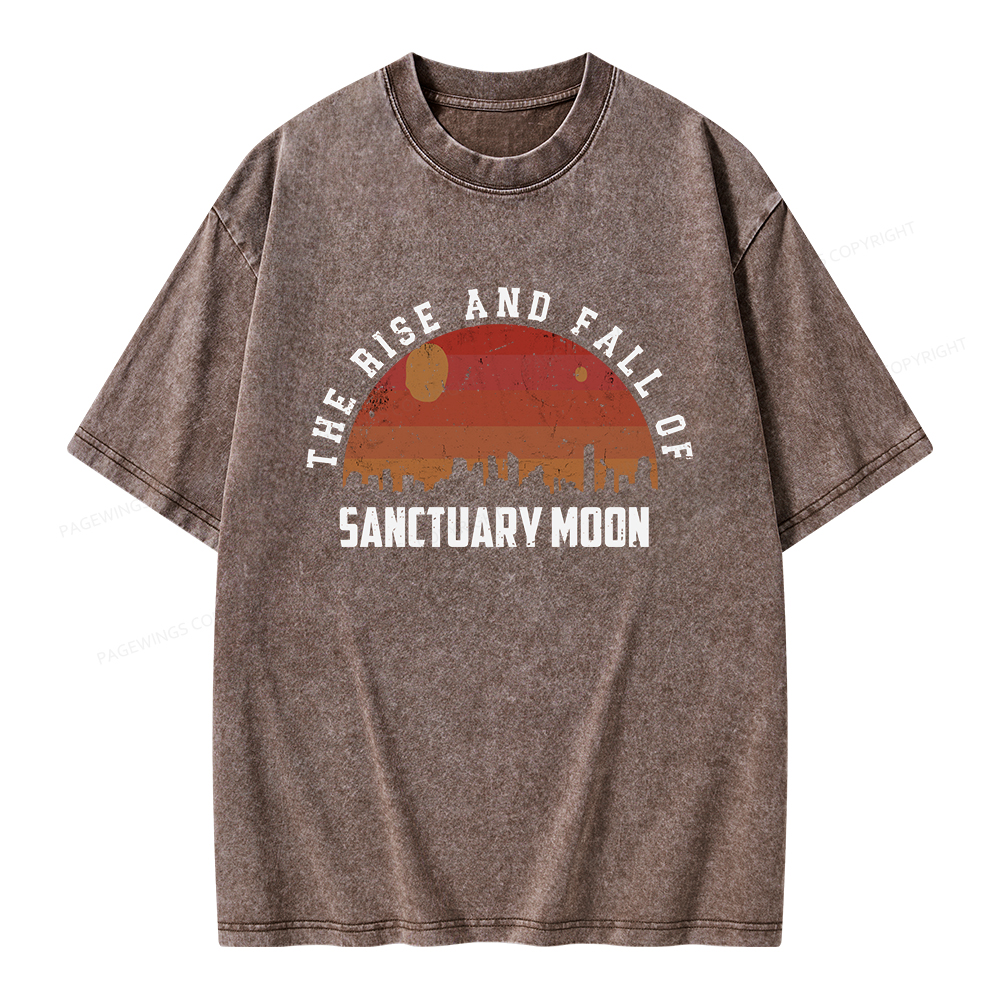 Pagewings Sanctuary Moon Vintage Unisex Washed T-shirt